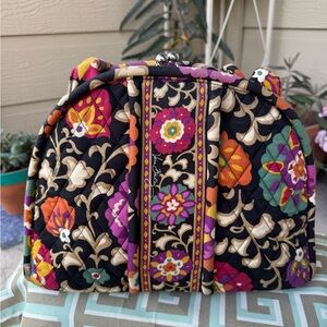 Y2K Vera Bradley Kisslock Floral Quilted Bag Purse Retired Grandma Shoulder Bag